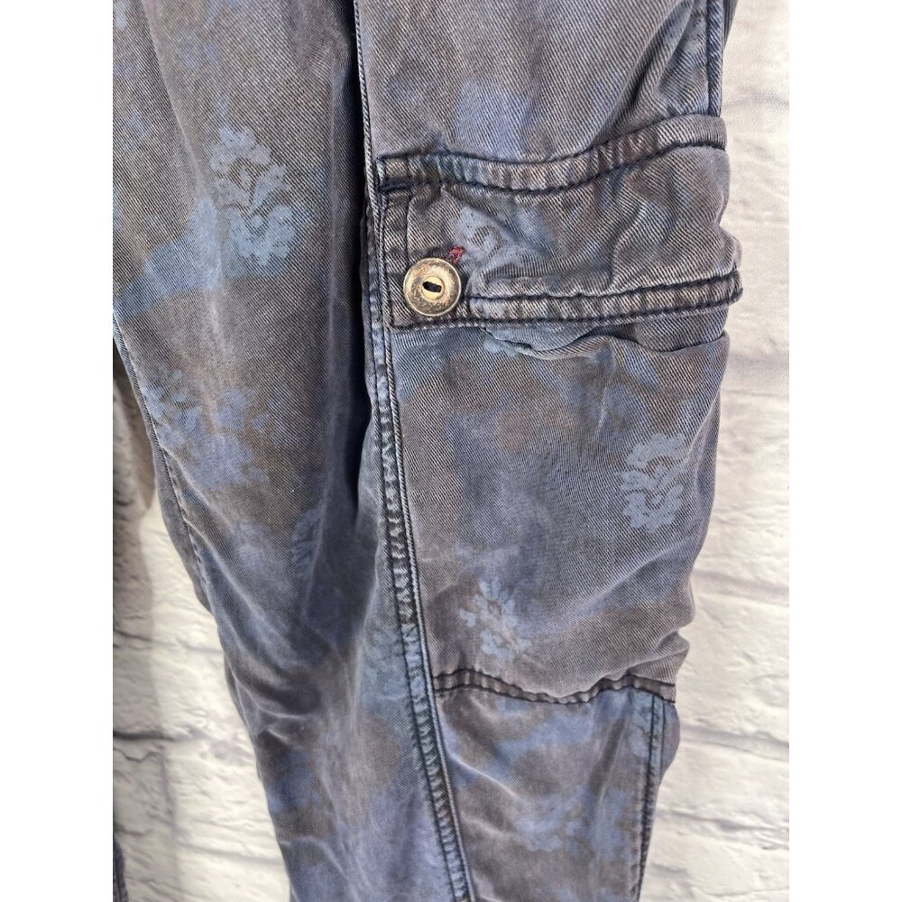 BY ANTHROPOLOGIE Women's Navy Sublte Floral Elastic Waist Joggers Small - Picture 2 of 6